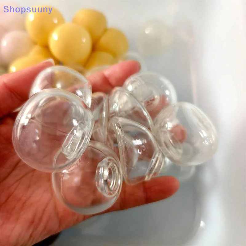 [SU]5Pcs Colorful TPR Empty Ball Shell DIY Handmade Squeeze Hollow Sphere Skin Fillable Stress Relief Craft Making Accessory[SU]