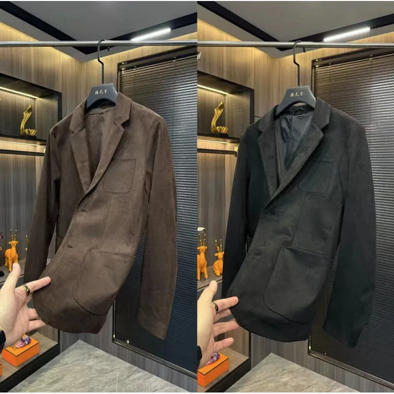 

2026 Spring and Autumn New Men's High-End Light Luxury Slim Fit Jacket Suit Casual Fashion Solid Color Versatile Blazer