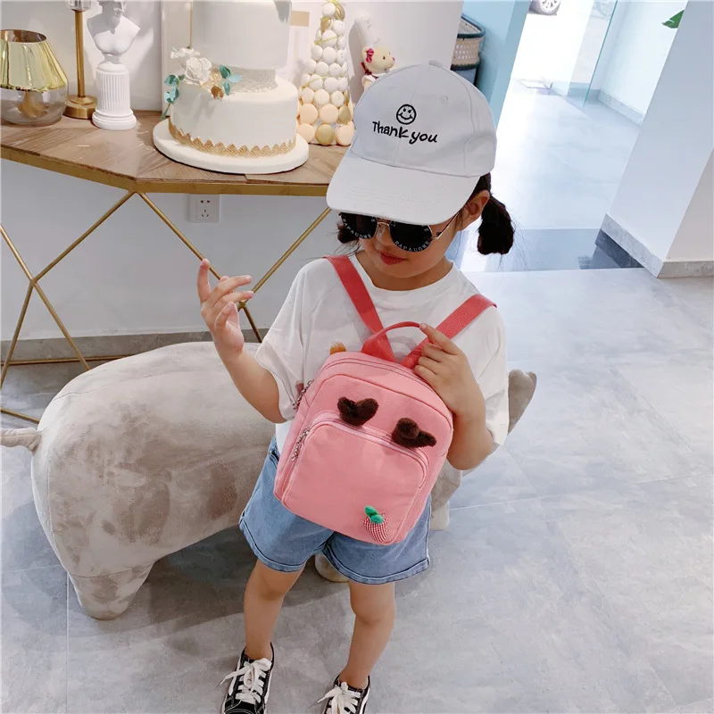 Backpack Children's Shoulder Bag Cartoon School Bags Cute Radish Canvas Backpacks Kindergarten Schoolbag Mochila Escolar Plecak