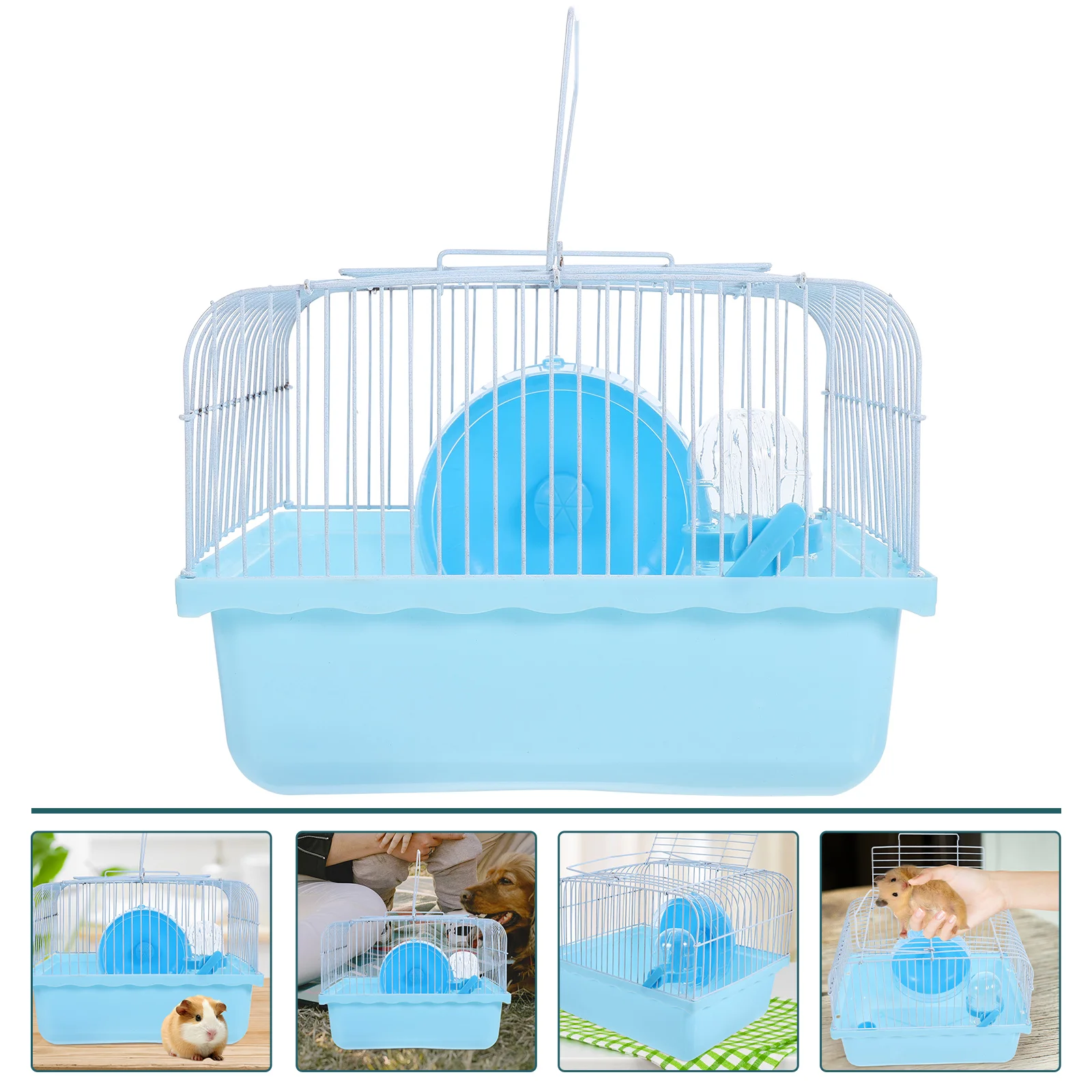 

Hamster Cage Pet House Small Animal Supplies Bright Color Spacious Design Sleep Play Eat Multifunctional Pink Travel