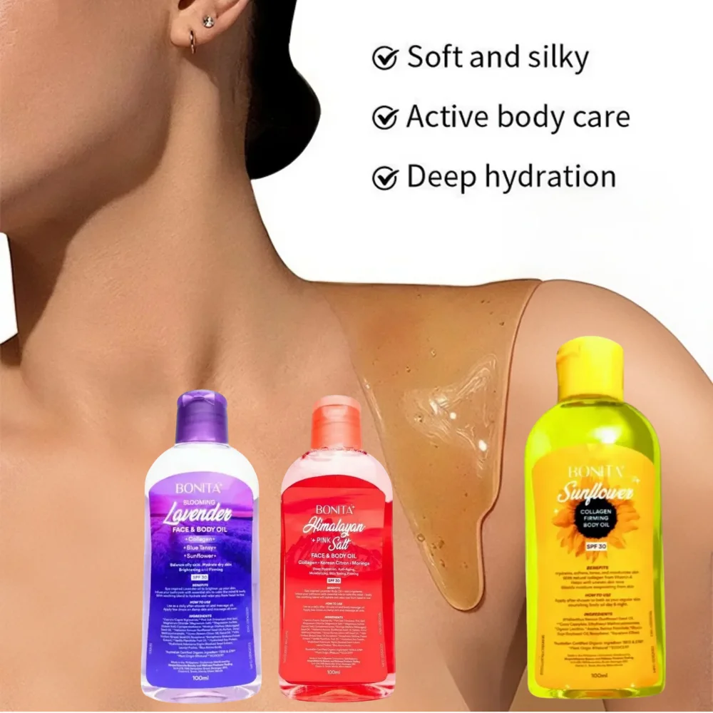 50/100ml Bonta Natural Himalaya sal rosa aceite de masaje corporal aceite para el cuidado del cuerpo nutritivo suaviza las células de la piel muerta cuidado del cuerpo