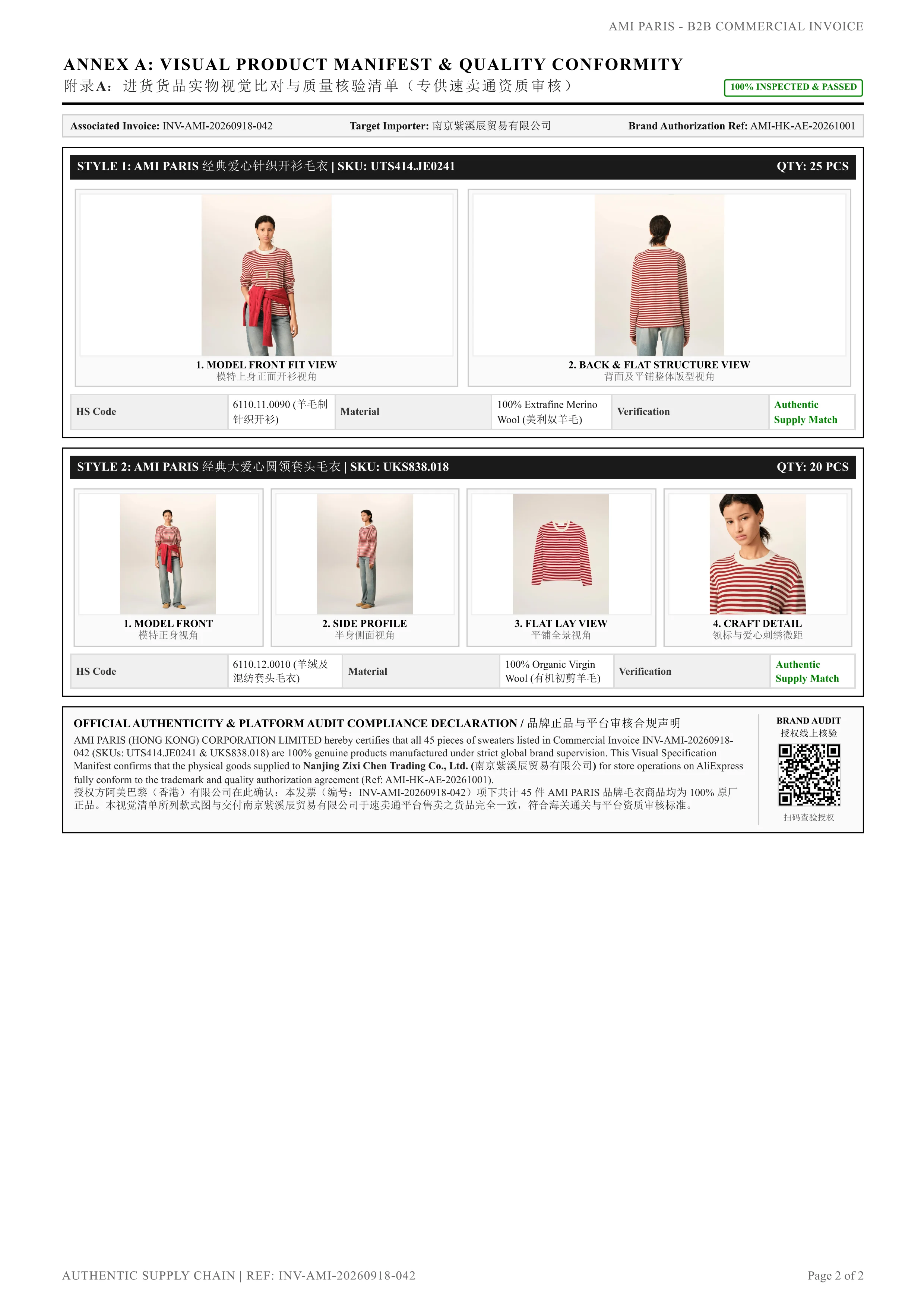 商业发票 Page 2