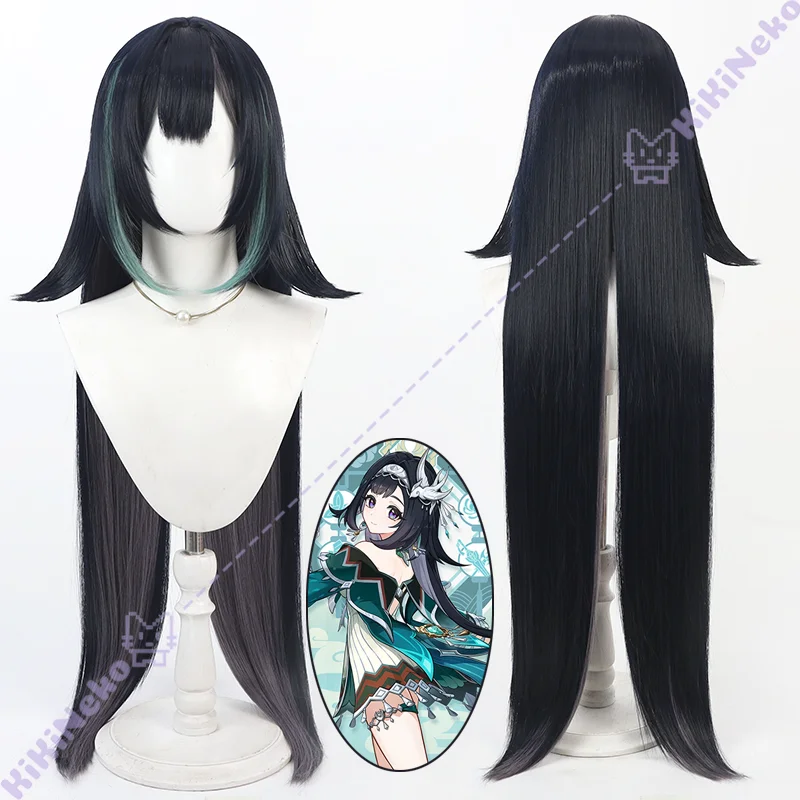 วิกผมคอสเพลย์ตัวละครหลานหยานจากเกม Genshin Impact วิกผมยาวสำหรับงานคอมิคอน งานฮาโลวีน ปาร์ตี้ สำหรับผู้ใหญ่ ทั้งผู้หญิงและผู้ชาย