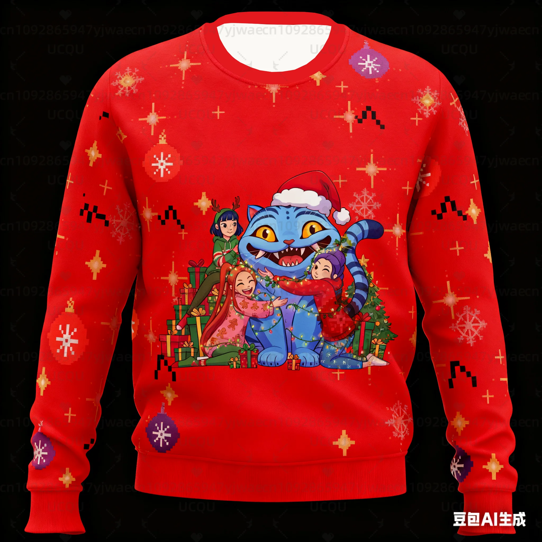 المرأة عيد الميلاد KPop شيطان الصيادين الجرافيك البلوز عارضة السترة في الهواء الطلق الرجال البلوز #4