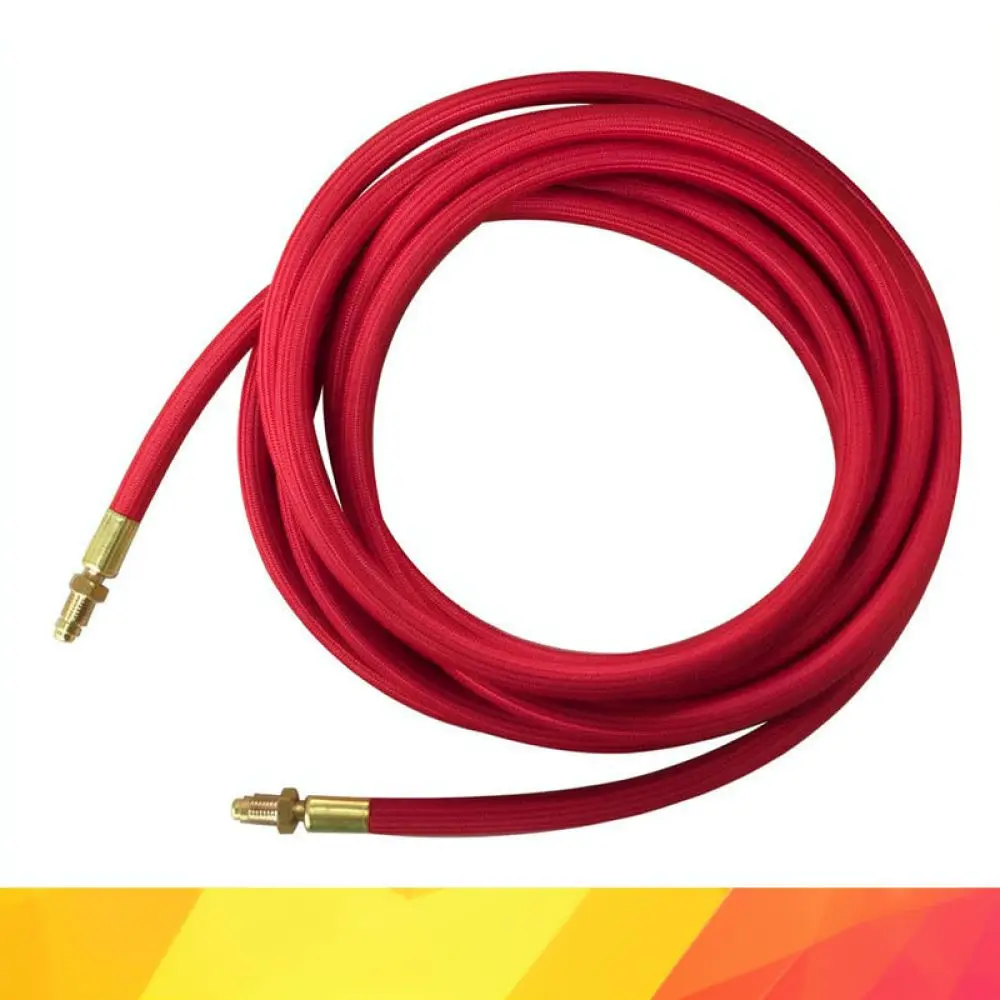 Durable Red Braided TIG Torch Cable Hose Assembly For WP9 WP17 Argon Welding Machine Air Cooled Lead Connector