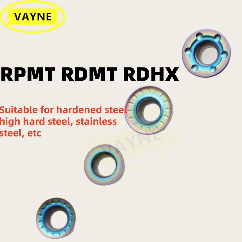 

RPMT1003/1204MO-TT RPMT10T3MOE-JS RDMT1204MO-MQ RDHX1003/12T3-MOT Лезвия из закаленной стали с ЧПУ Инструменты Токарный станок Токарные пластины