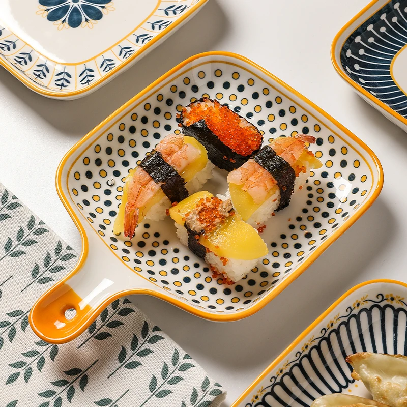 Plato de Cerámica Estilo Nórdico 2024, Plato para Desay y Aperitivos, Guantes para Horno, Utensilios de Comedor Creativos,...