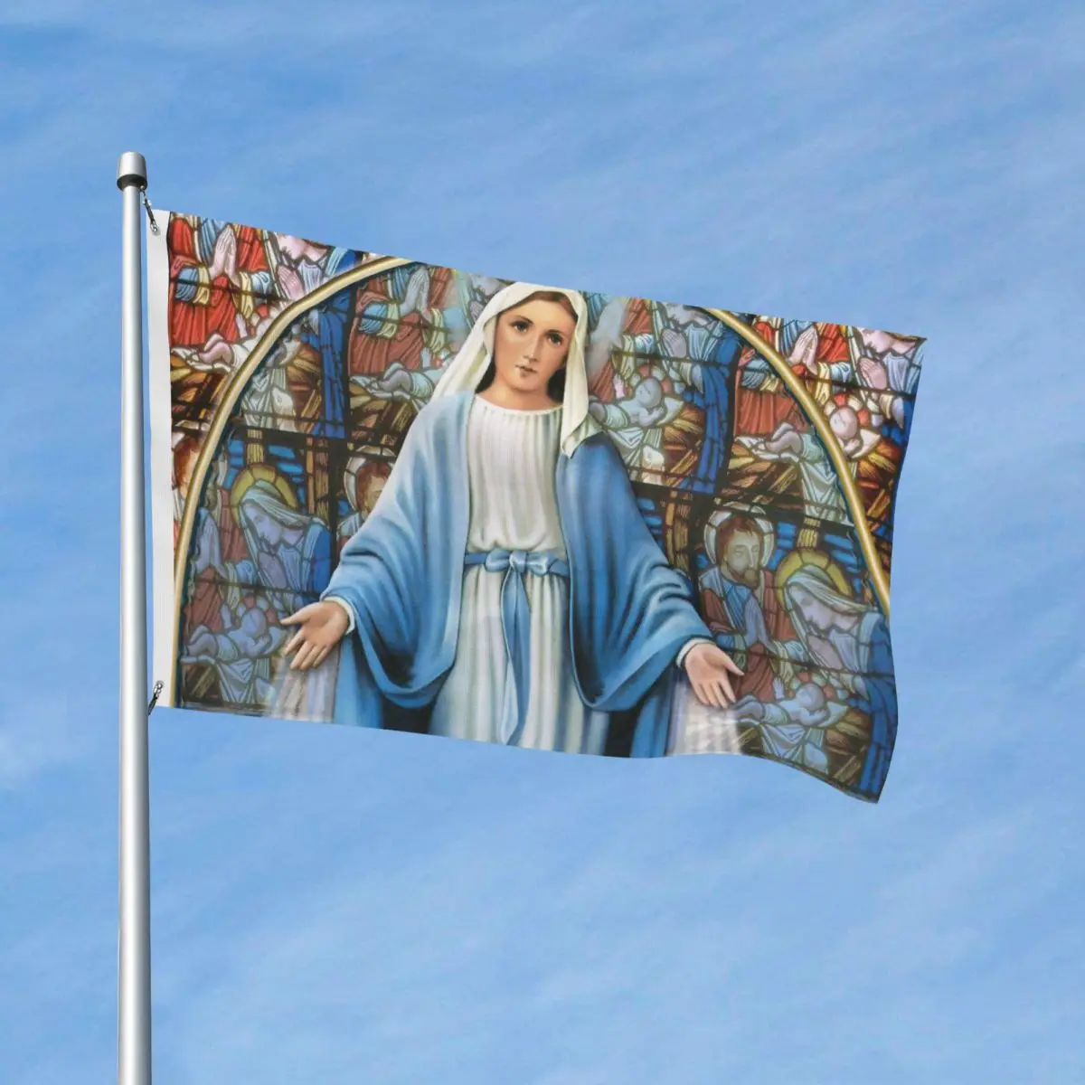 Mary Mother Of God Flag Fade Proof Indoor Outdoor Banner Christian Polyester Hanging Decoration 3x5 FT