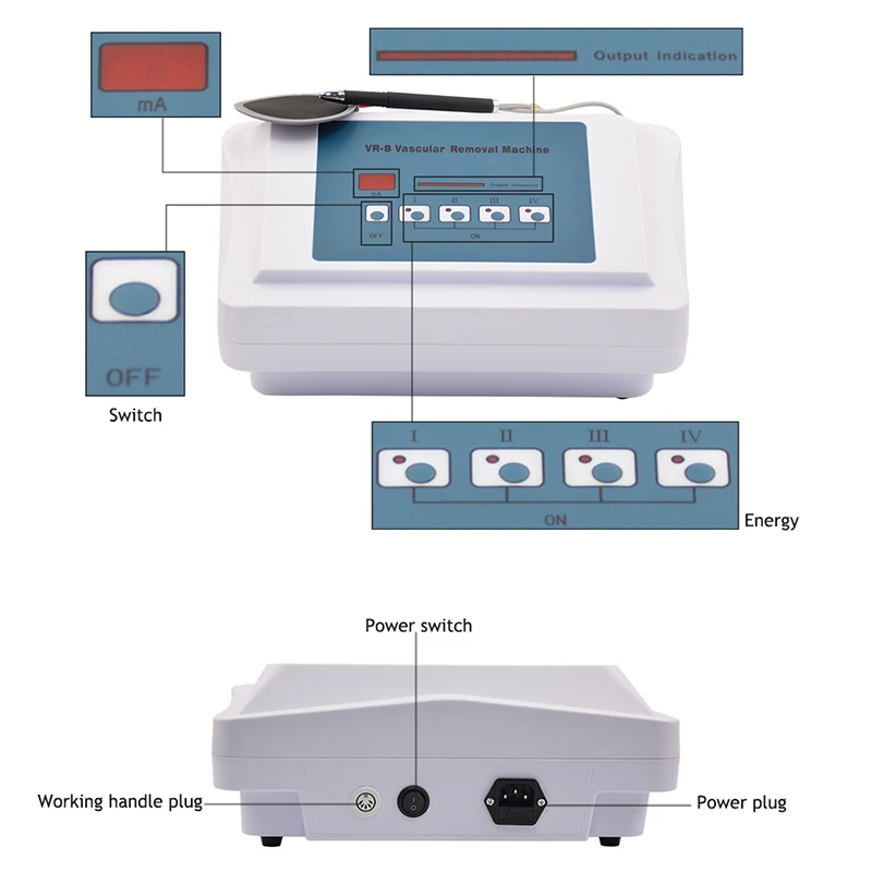 High Frequency Needle RF Spider Veins Removal Anti Redness Machine,Red Blood Vessel And Spots vascular Removal Beauty Equipment