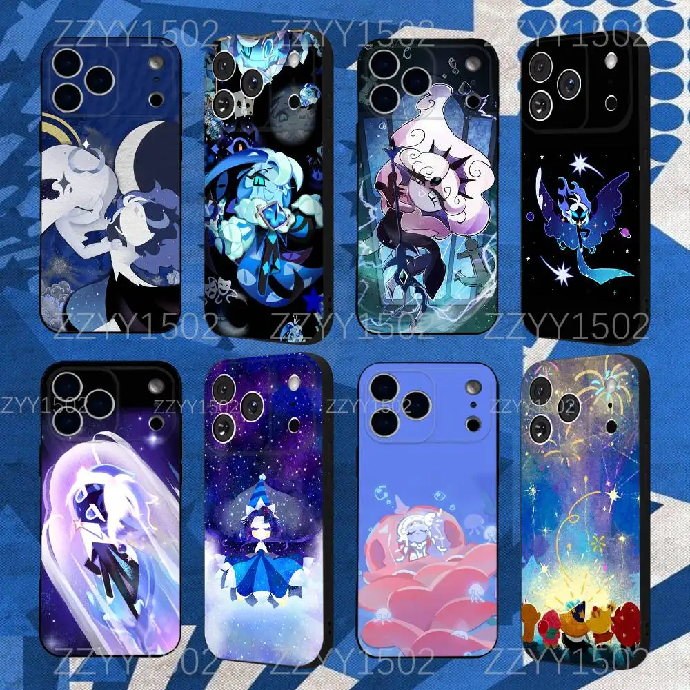

C-Cookie Run Kingdom Stardust Phone Case For iPhone 17,16,15,14,13,12,11,X,XS,8,7,Pro,Max,Plus,E,SE4,Air,Mini Black Funda Shell
