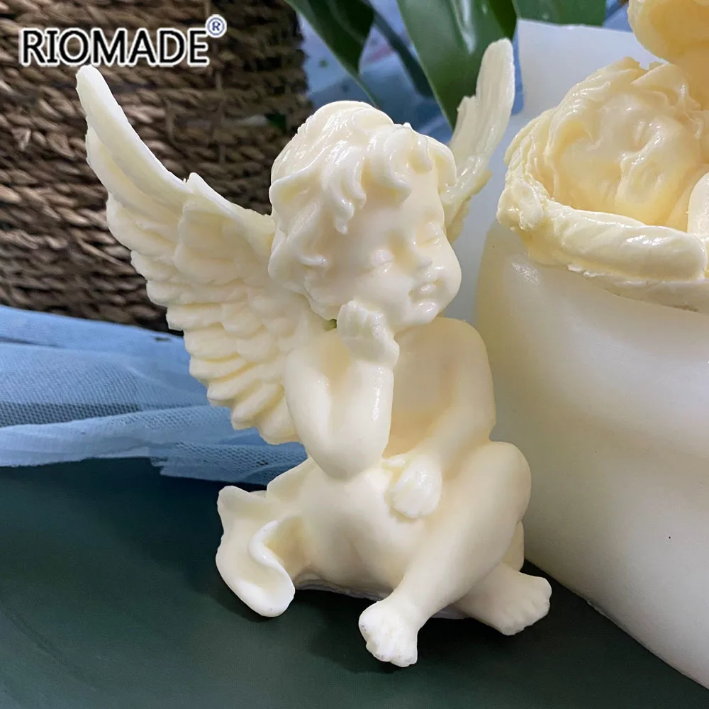 Big Size 3D Angel Silicone Candle Mold DIY Handmade Crafts Aromatherapy Soap Gypsum Making Mould Home Decorative Ornaments Tools