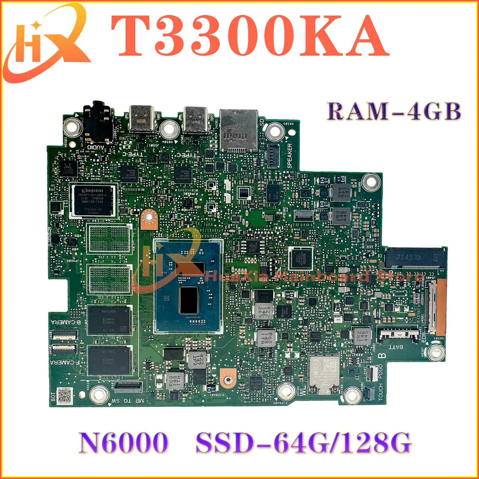 

KEFU Mainboard T3300KA For ASUS Vivobook 13 Slate OLED T3300 T3300K Laptop Motherboard N6000 4GB/8GB-RAM