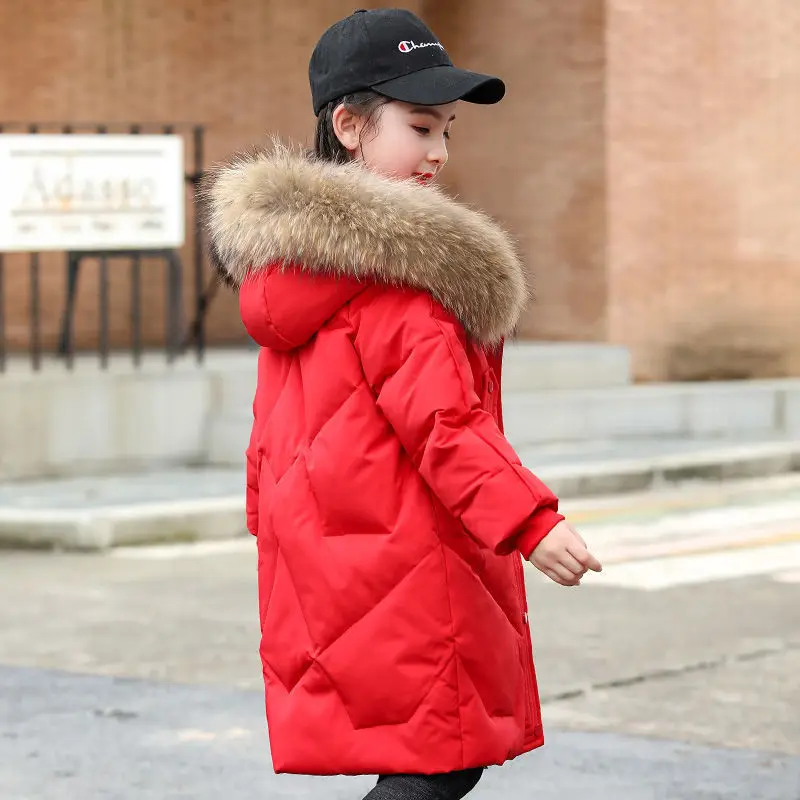 Jacket for Girls Hooded Warm Children Fashion Girl Winter Coat 9 12 13 Years Kids Teenage Girls Clothing Cotton Parka Outerwear image 6