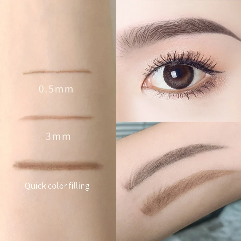 1PC Waterproof Eyebrow Pencil Black Brown Natural Lasting No Blooming Eyes Makeup Sweat-proof Professional Brow Tattoo Tint Pen