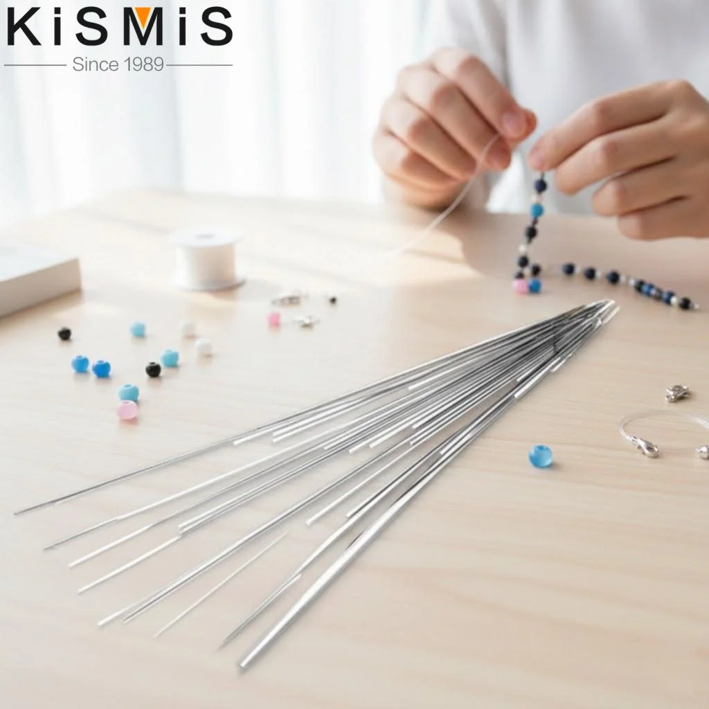 

Набор из 35 игл для бисероплетения с большим ушком из нержавеющей стали, инструменты для изготовления украшений, рукоделия, шитья и проектов ручной работы