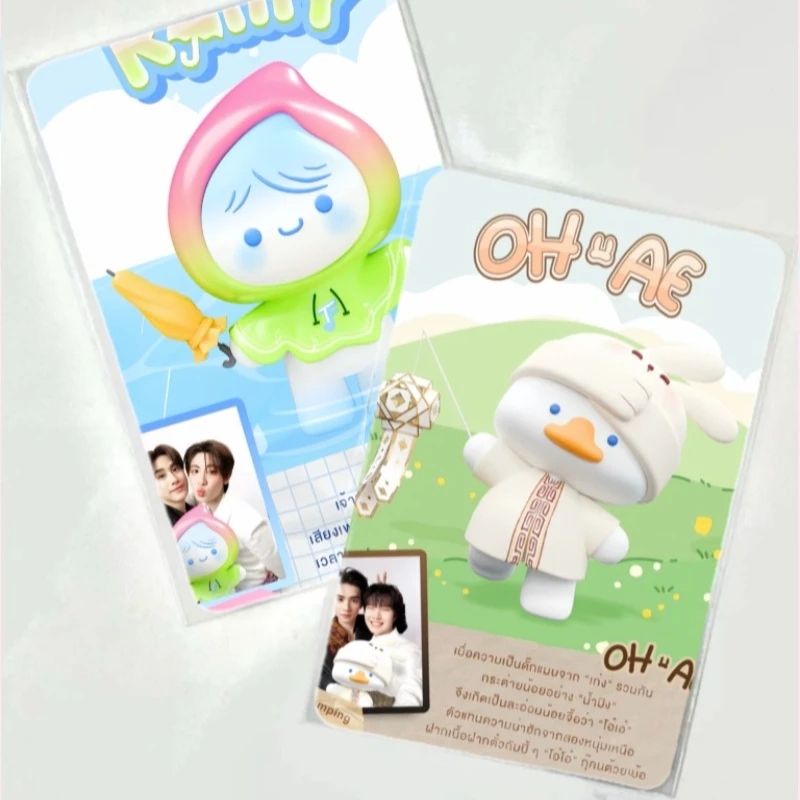 

2PC/SET No Repeat Kengnamping OHAE Tlefristone Rainy Cute Image GMMTV Mascot Double-sided 3 Inch 8.4*5.6cm Printed Cards