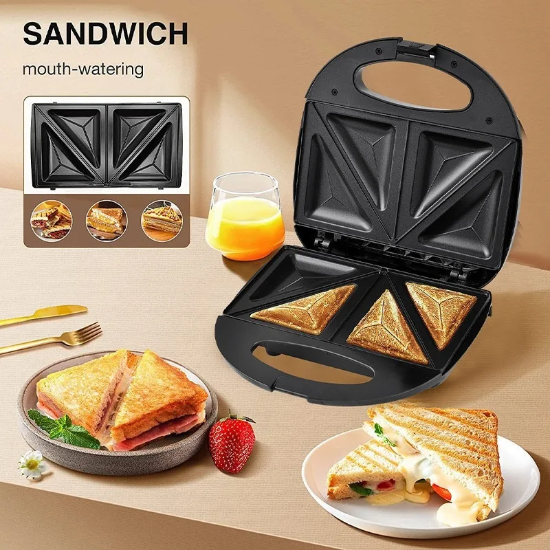 

Portable Breakfast Maker Waffle Maker Electric Small Multi-purpose Sandwich Maker Non-stick Coated Baking Pan Easy To Clean