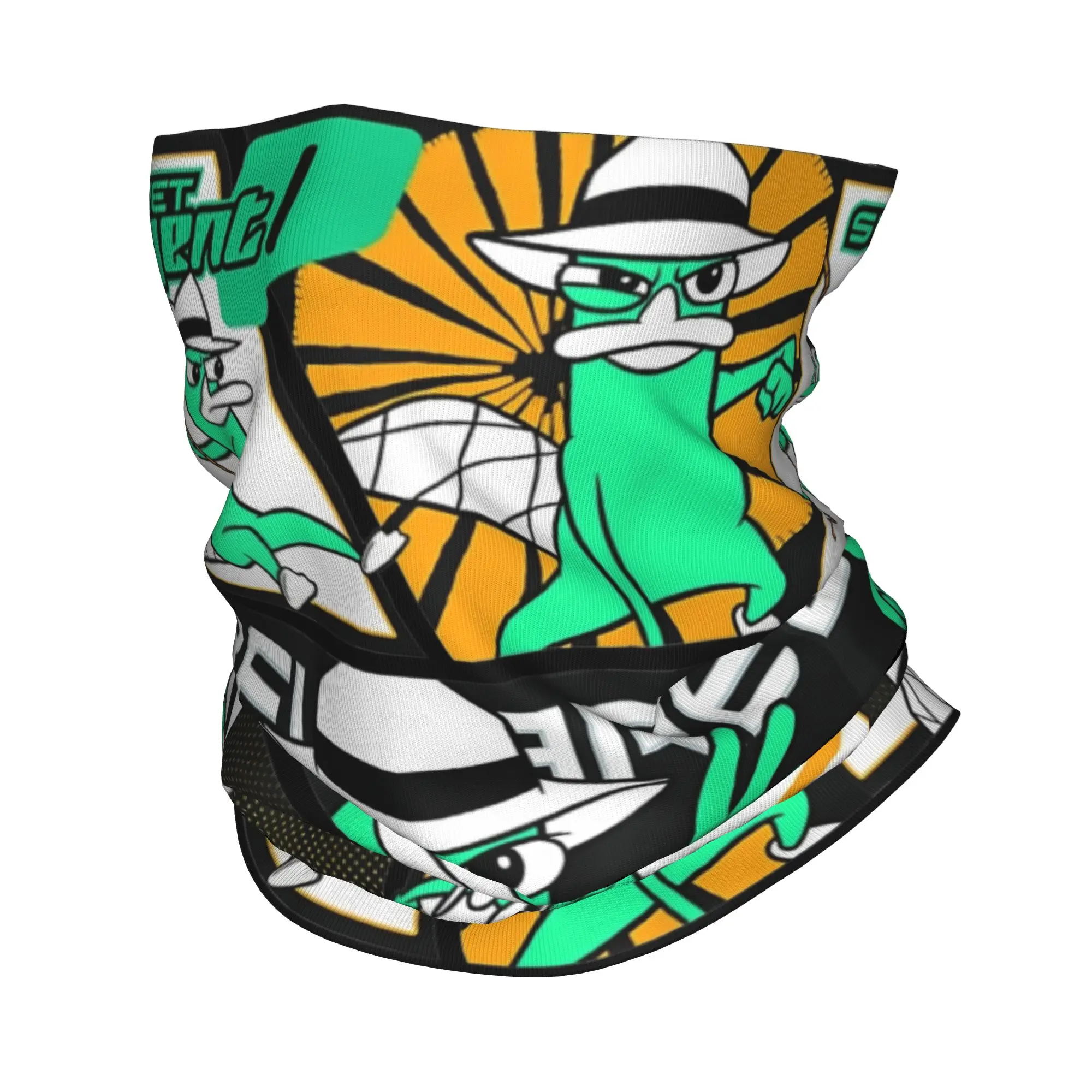 

Cute Perrys Platypuse Bandana Neck Gaiter Printed Cartoon Face Scarf Multi-use Balaclava Cycling Unisex Adult Washable