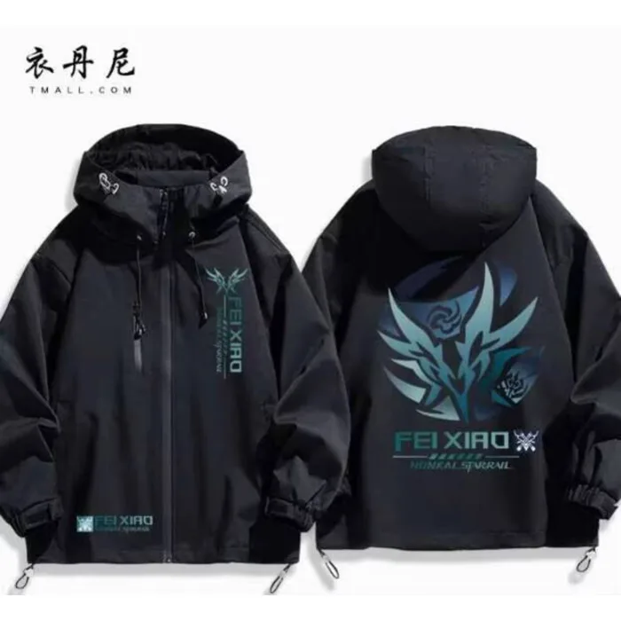 

Anime Honkai: Star Rail Feixiao Hooded Outdoor Jackets Cosplay Autumn Winter Student Men Women Coat Jacket Tops anime