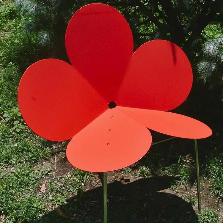 Internet celebrity dopamine color wrought iron outdoor tables and chairs sunset chairs milk tea coffee B & B