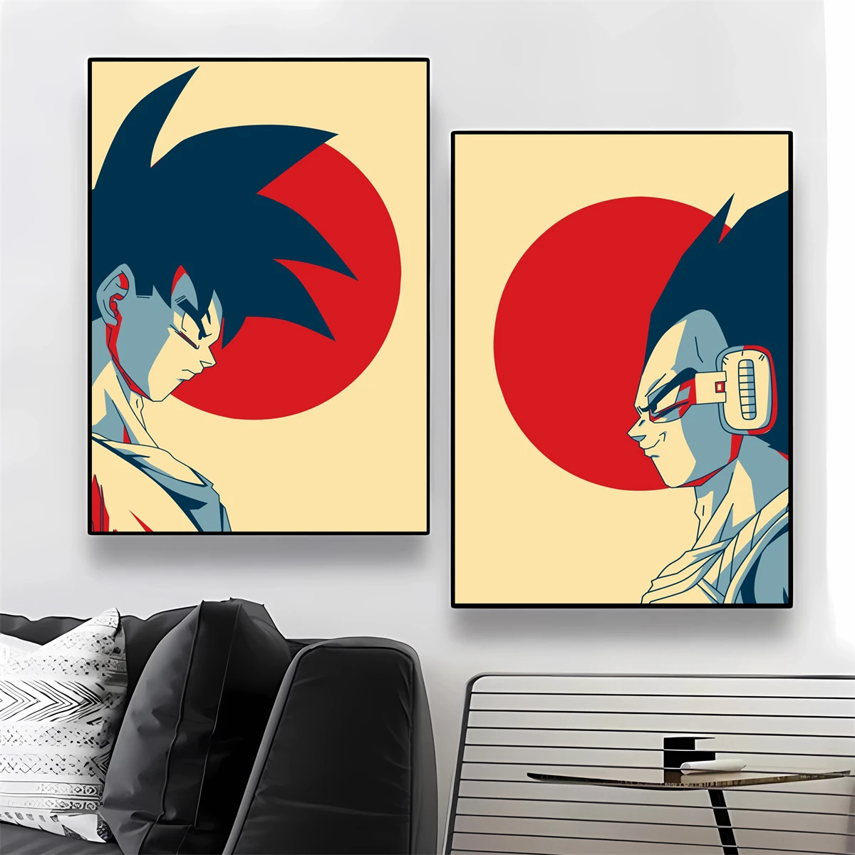 

High Quality Classic Hot-blooded Anime Dragon Ball Goku Vegeta HD Poster Picture Living Home Decor Mural Painting Birthday Gifts