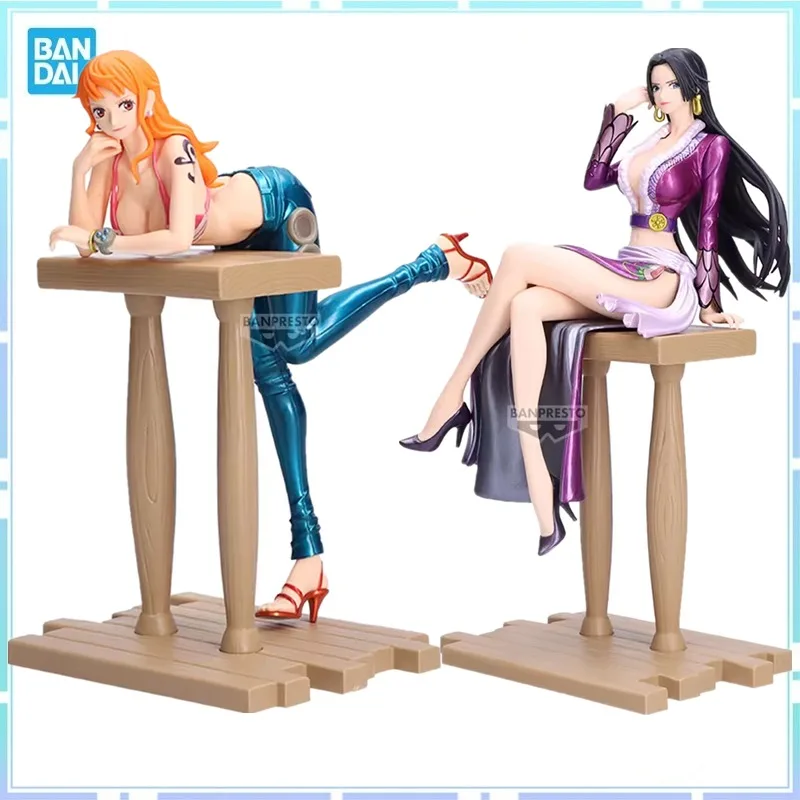 

Оригинальная коллекционная фигурка Bandai BANPRESTO по аниме One Piece GRANDLINE JOURNEY SPECIAL: Нами и Боа Хэнкок, ПВХ, модель, игрушка
