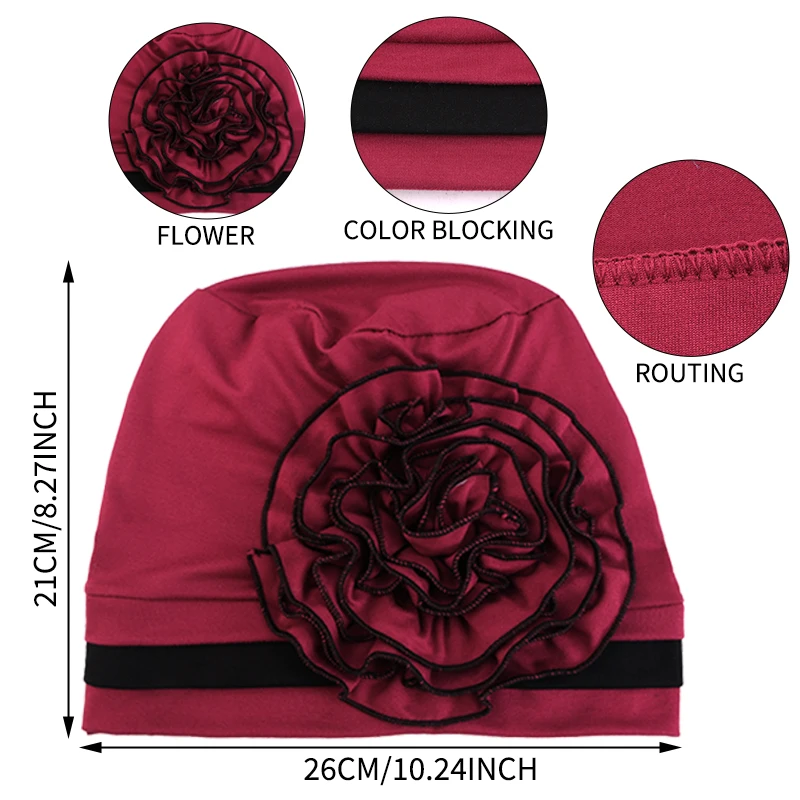 Women Turban Hat Bonnet Beanie Head Scarf Wrap Cancer Chemo Cap Elegant breathable bonnet femme