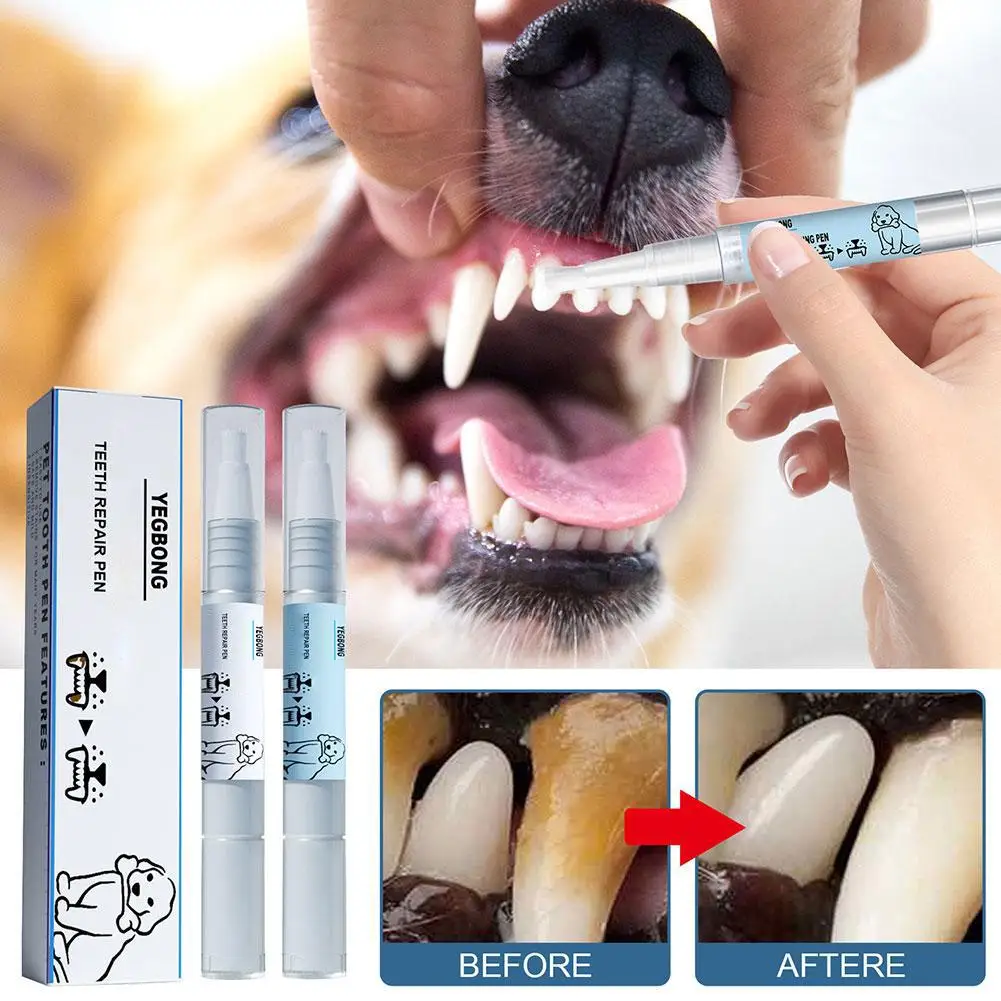 Pet Toothbrush Depth Efficiency Cleaning Portable Anti-bad Cat Breath Pet Toothbrush Cleaning Dog Tartar Tool B4Y1