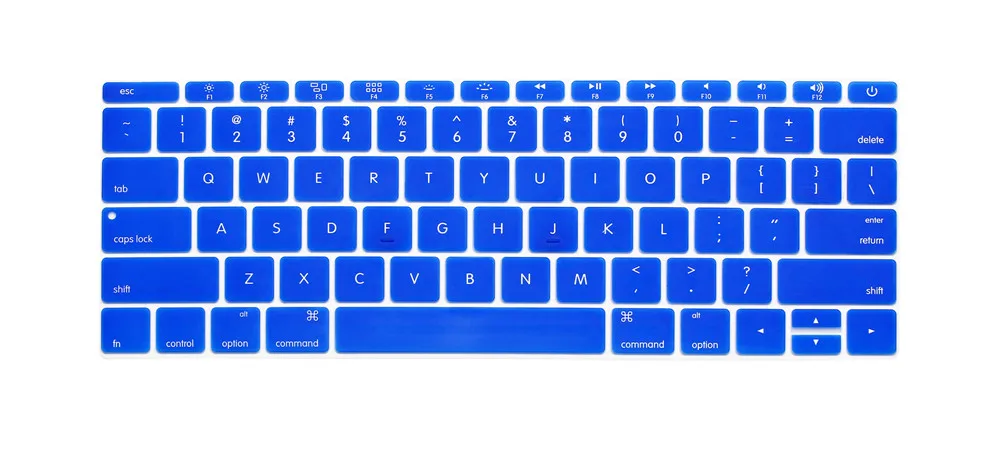 English language letter Silicone keyboard cover For macbook air 12 inch A1534 Protector Sticker 12'' film US version