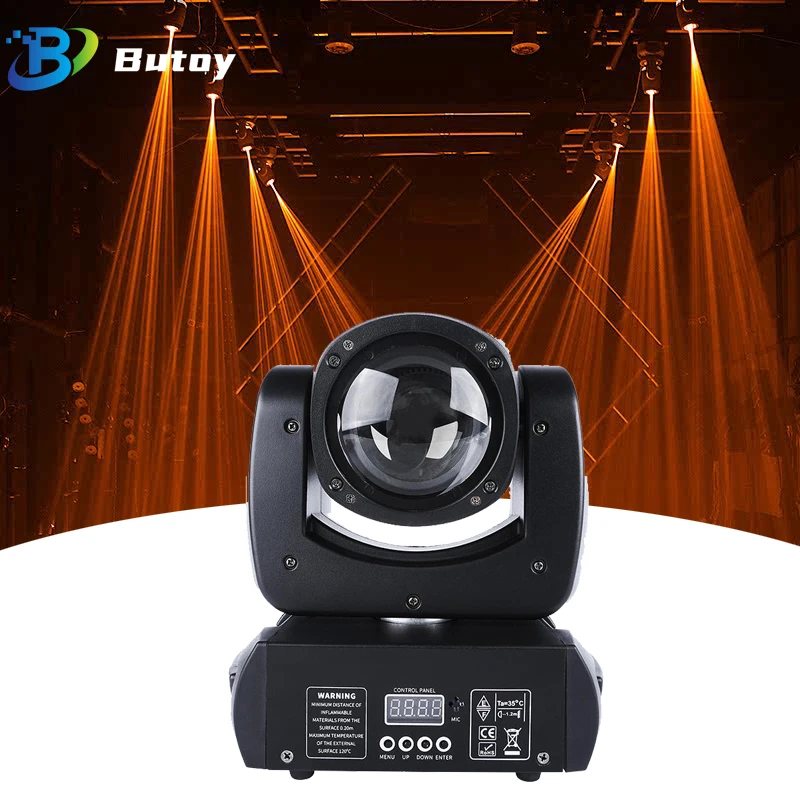 

180W LED Beam Moving Head Lights with 8-color+White Light+18-prism Voice Control Spot Lights For DJ Disco Party Theater Events