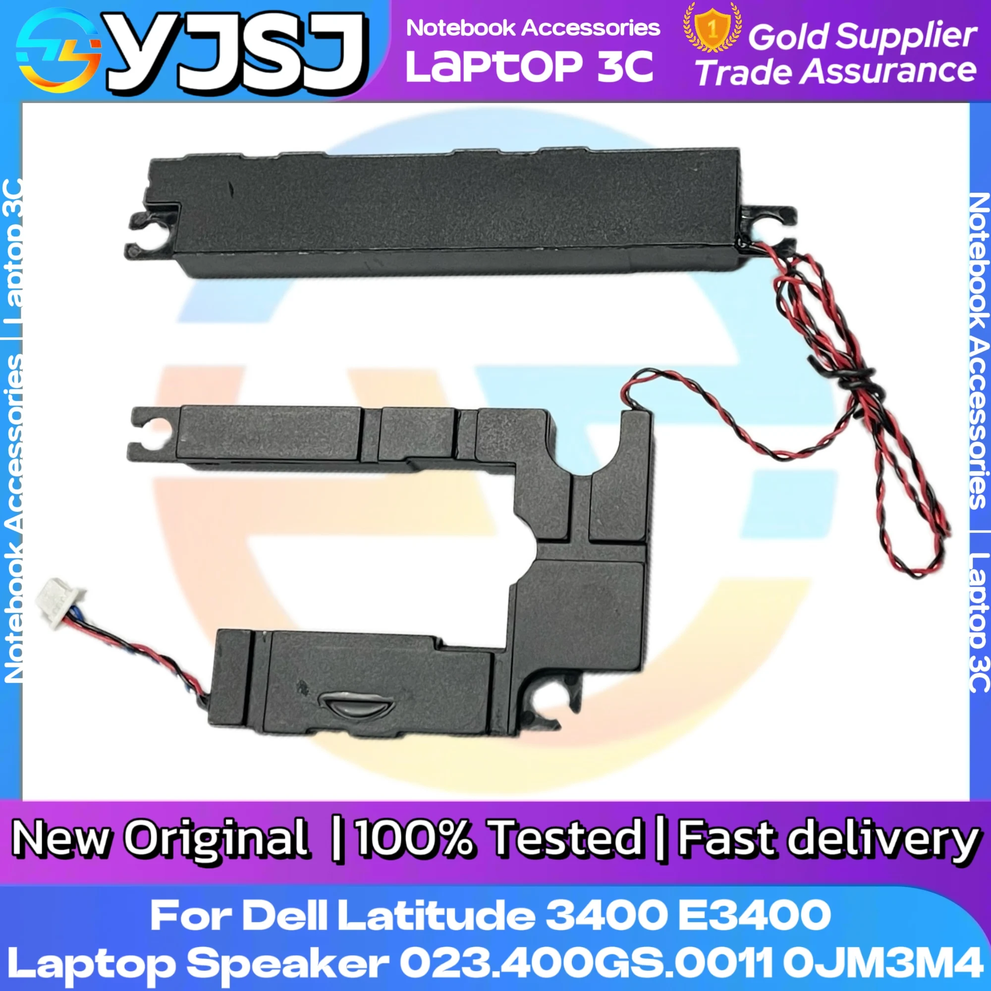 New For Dell Latitude 3400 E3400 L&R Built In Speaker 023.400GS.0011 0JM3M4 Laptop Speaker