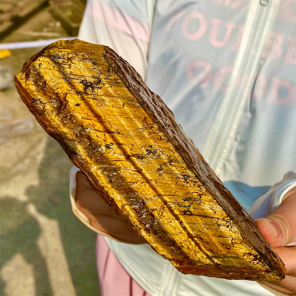 Natural Tiger Eye Stone Crystal Energy Reiki Healing Room Office Aquarium decor