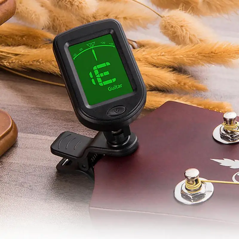 Universal Guitar Tuner Black Clip-On 360 Degree Rotatable LCD Display Automatic Tuning Guitar Bass Ukulele Violin Tuner