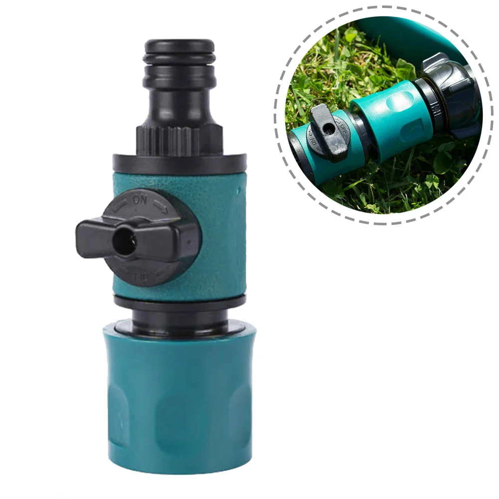 Garden Hose Pipe In-Line Faucet Tap Shut-Off Valve Fitting Watering Irrigation Quick-Connector With Valve Gardens Gadget Use