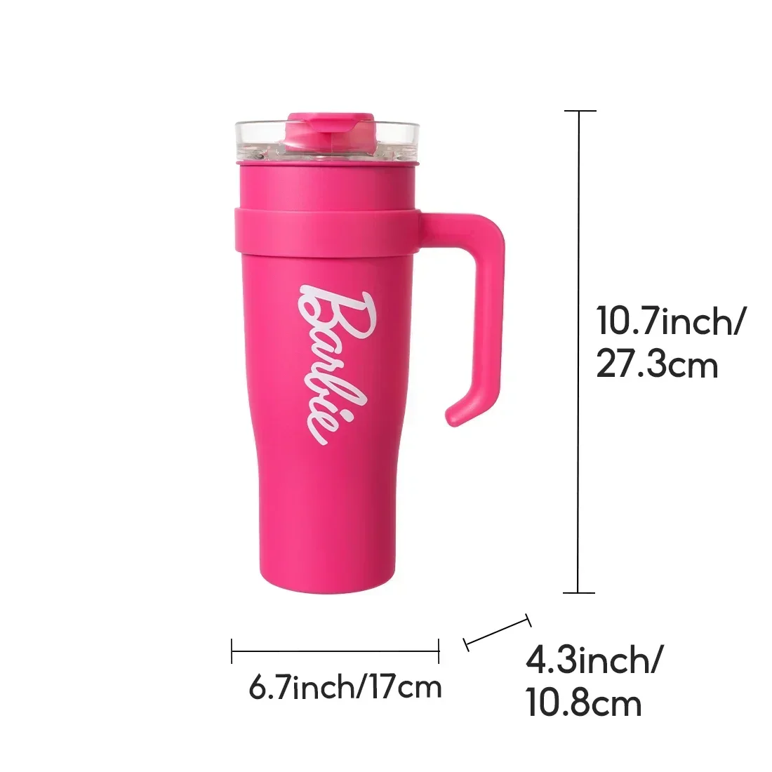 MINISO Barbie Collection Steel Cup with Straw (1200mL)