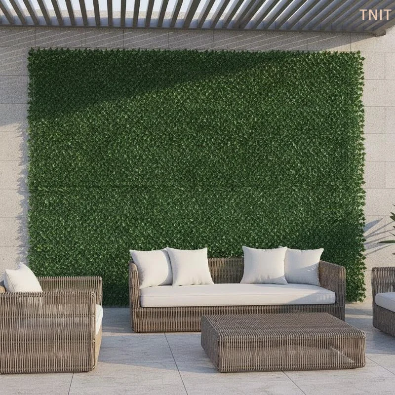 [J] 1M/3Meters Artificial Green Leaf Fence Panels Faux Privacy Fence Screen For Home Outdoor Garden Balcony Decoration