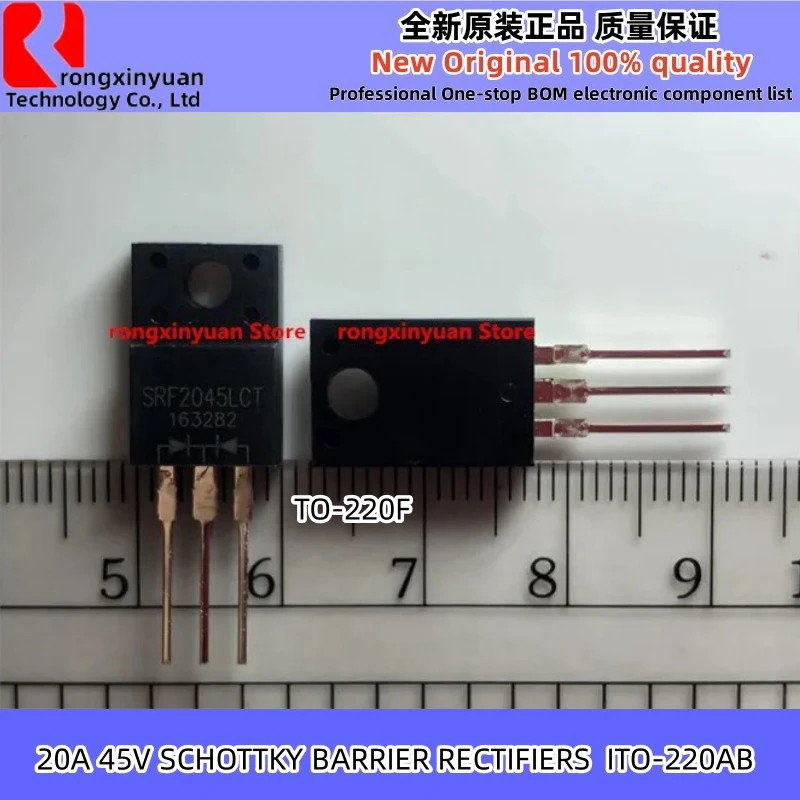 10Pcs SB2045FCT  TO-220F 20A 45V SCHOTTKY BARRIER RECTIFIERS TO-220F SB2045 Same use SRF2045LCT 2045 Original New 100% quality