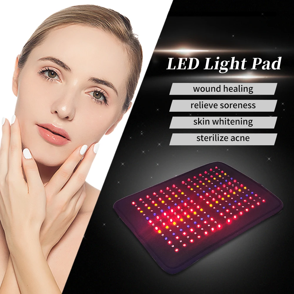 Suyzeko OEM Multi Wavelength Face Beauty Acne Treatment Red Blue Yellow Light Pain Relief Photon Led Light Therapy Pad