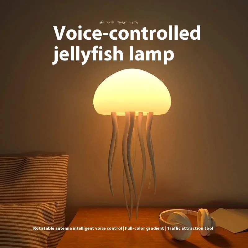 Floating Night Light Intelligent Voice Control Light Jellyfish Charging Night Light Ins Wind Room To Help Sleep