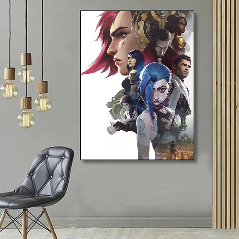 2024 New War of Two Cities Jinks Diamond Embroidery League of Legends Diamond Painting Kit Rhinestone Wall Art home decor gift