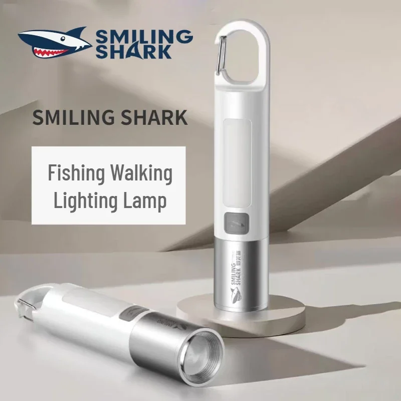 SMILING SHARK Outdoor Strong Light Flashlight Home Emergency Camping High Brightness Multifunctional Rechargeable Lighting Lamp