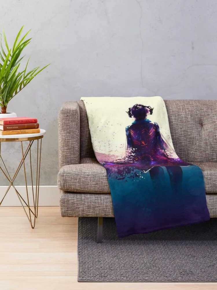 Mollymauk purple dress Throw Blanket Luxury Brand Blanket Loose Blanket Decorative Sofa Blanket