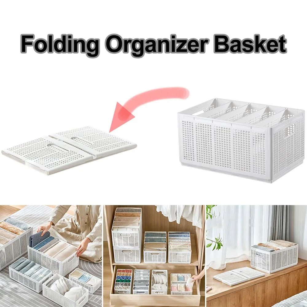 

Foldable Sweater Storage Box Drawer Organizer Multi-Grid Sock Jeans Divider Storage Bin for Wardrobe Cupboard Kitchen Bathroom