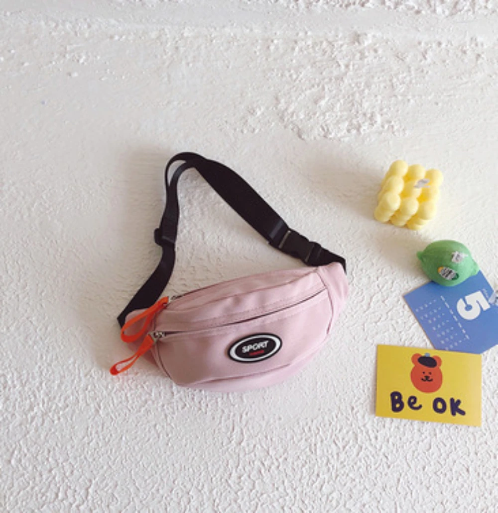 Children's chest bag, boys' cool and fashionable crossbody bag, simple and individual, Korean style Harajuku style popular trave