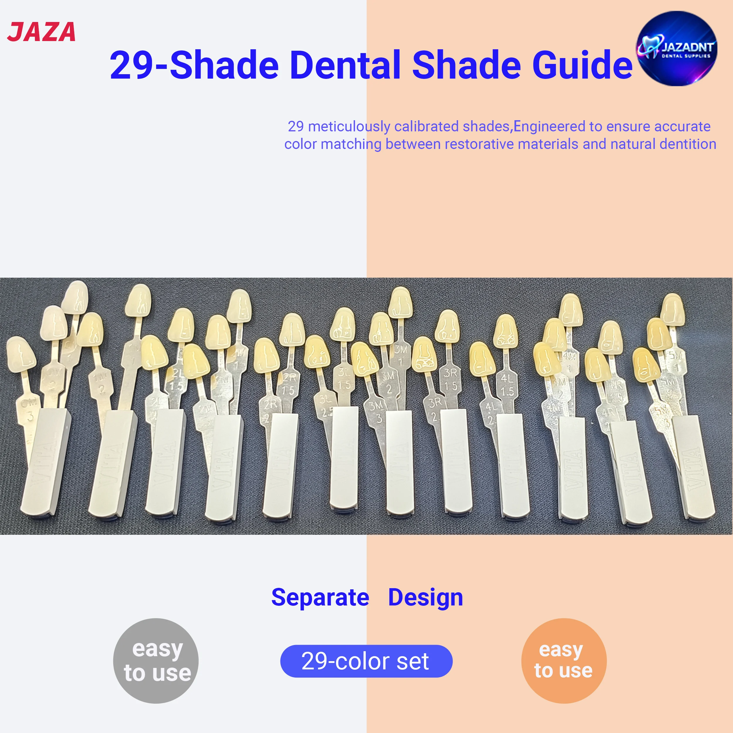 JAZA デンタル 29 シェードガイド プロフェッショナル - Teeth Whitening Shade Guide のレビューと価格