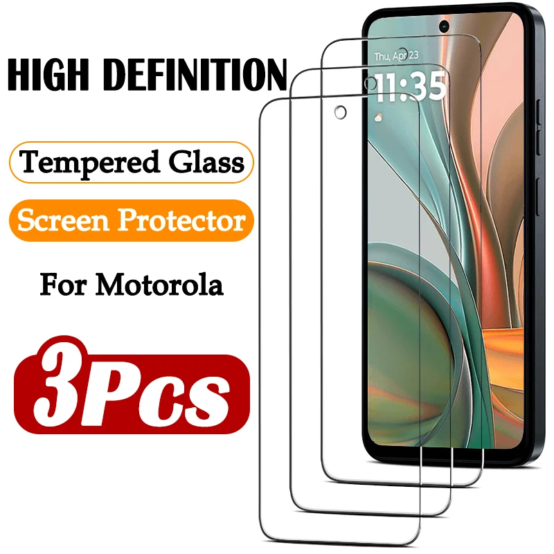 

3Pcs Ultra-Clear Tempered Glass For Motorola Moto G75 G55 G45 G35 G84 G64 G54 G34 G24 G14 G04 G04S G Power 2024 Screen Protector