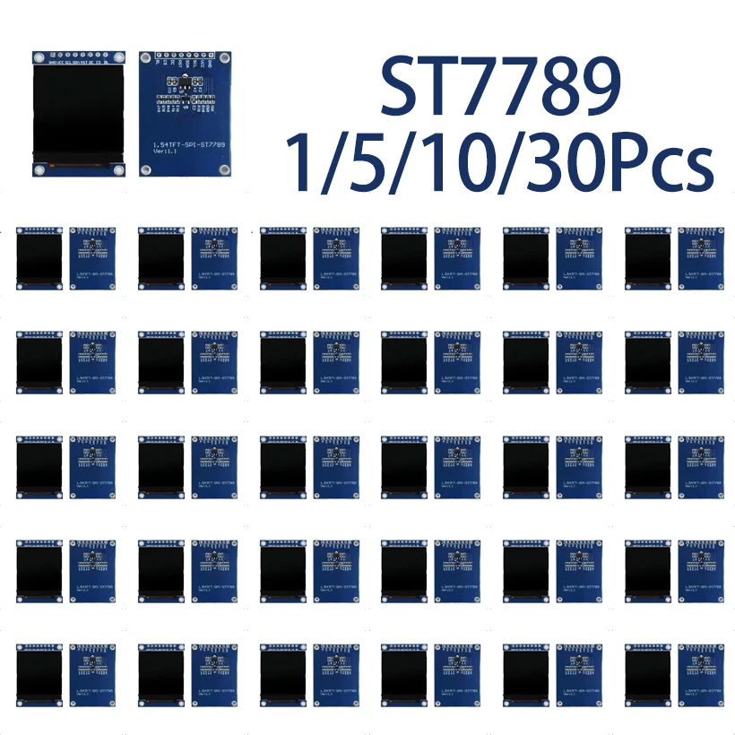 1/5/1030Pcs1.54 InchTFT LCD Display Screen 240×240 Resolutio