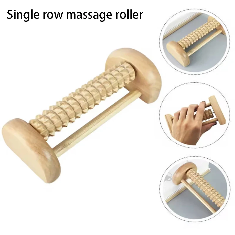 Wooden Foot Massager Roller Acupressure Relax Massage Pain Stress Relief Shiatsu Roller Feet Care Massager Wholesale foot spa