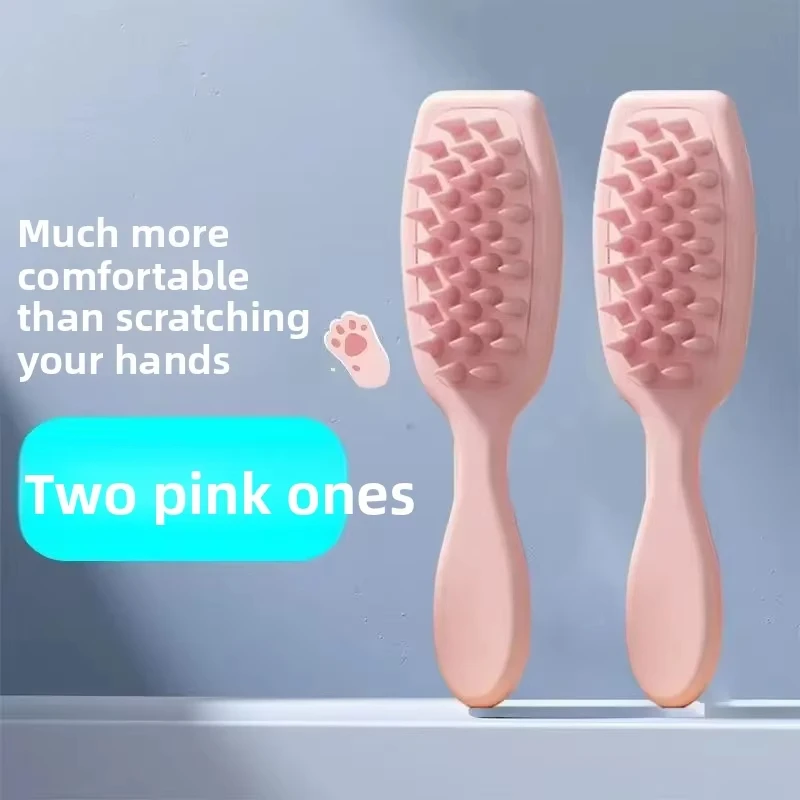 مقبض طويل سيليكون فرشاة شعر فروة الرأس تنظيف مشط شامبو تدليك فرشاة غسل الشعر مشط المهنية صالون تصفيف الشعر أداة #1