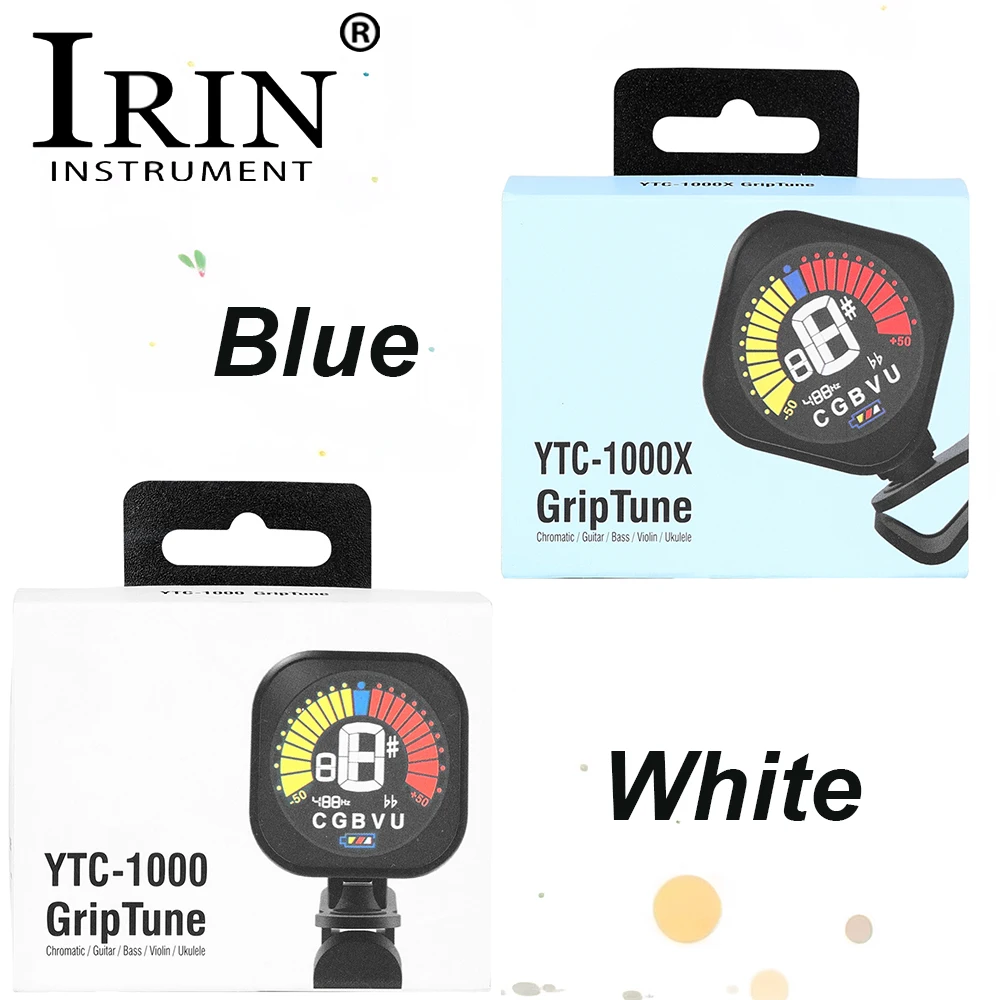 Afinador de guitarra IRIN, pantalla LCD de alta definición, sintonizadores recargables, interfaz USB tipo C para 12TET/guitarra/bajo/ukelele/violín